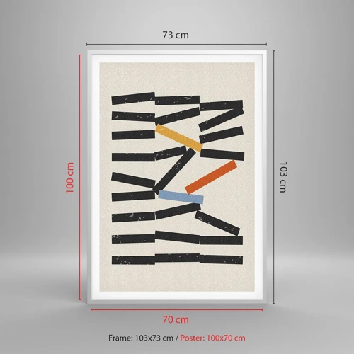 Plagát v bielom ráme - Domino – kompozícia - 70x100 cm