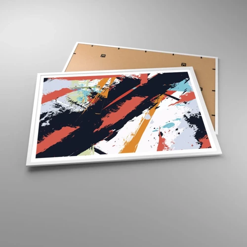 Plagát v bielom ráme - Dynamická kompozícia - 100x70 cm