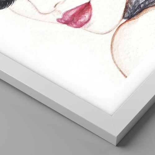 Plagát v bielom ráme - Elegancia a zmyselnosť - 50x40 cm