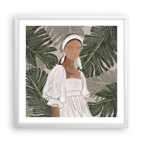 Plagát v bielom ráme - Exotický portrét - 50x50 cm