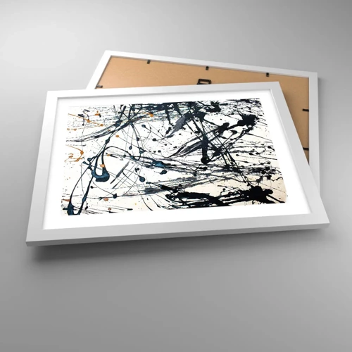 Plagát v bielom ráme - Expresionistická abstrakcia - 40x30 cm
