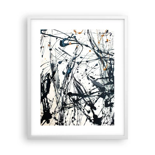 Plagát v bielom ráme - Expresionistická abstrakcia - 40x50 cm