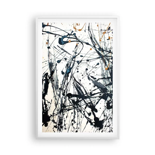 Plagát v bielom ráme - Expresionistická abstrakcia - 61x91 cm