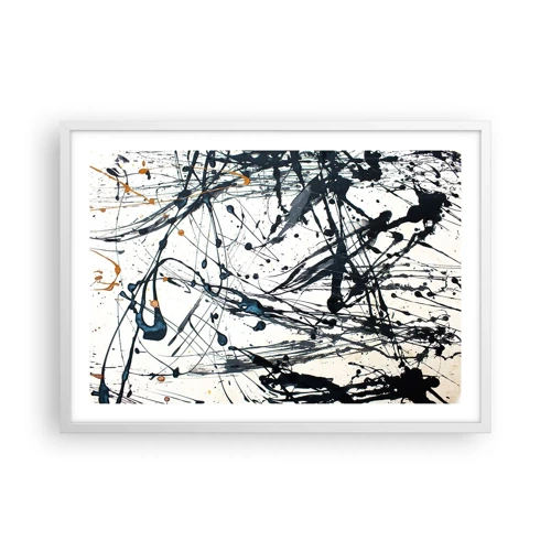 Plagát v bielom ráme - Expresionistická abstrakcia - 70x50 cm