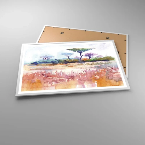 Plagát v bielom ráme - Farby savany - 91x61 cm
