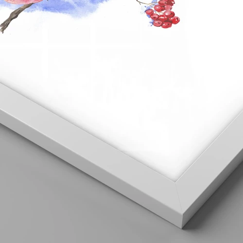 Plagát v bielom ráme - Farebná zima - 40x30 cm