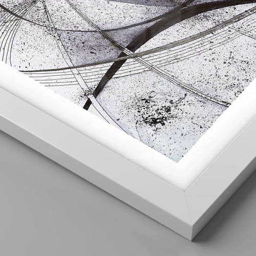 Plagát v bielom ráme - Futuristická fantázia - 40x40 cm