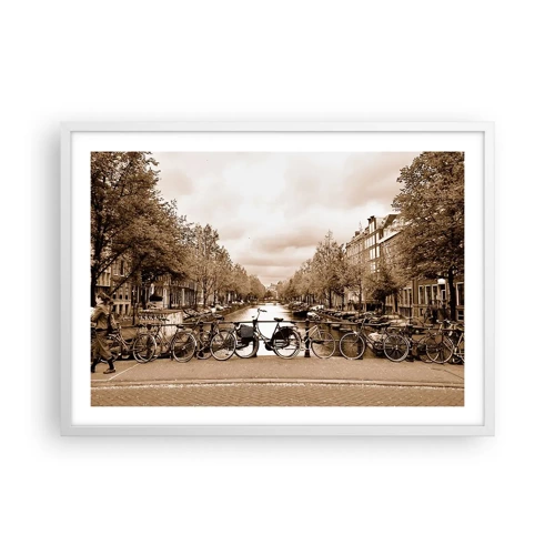 Plagát v bielom ráme - Holandská atmosféra - 70x50 cm