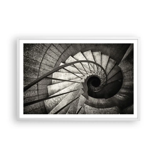 Plagát v bielom ráme - Hore po schodoch, dole po schodoch - 91x61 cm