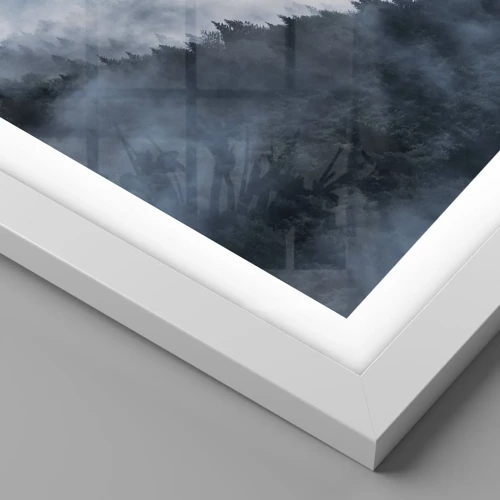 Plagát v bielom ráme - Horská mystika - 100x70 cm