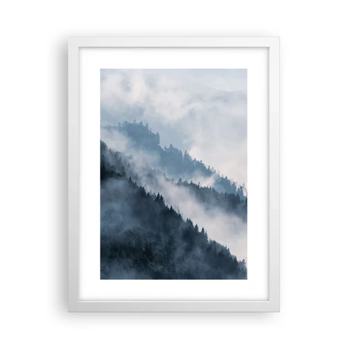 Plagát v bielom ráme - Horská mystika - 30x40 cm