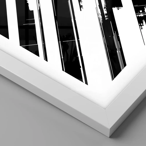 Plagát v bielom ráme - Intenzívna a dynamická kompozícia - 60x60 cm