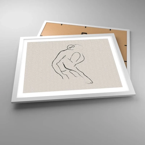 Plagát v bielom ráme - Intímna skica - 50x40 cm