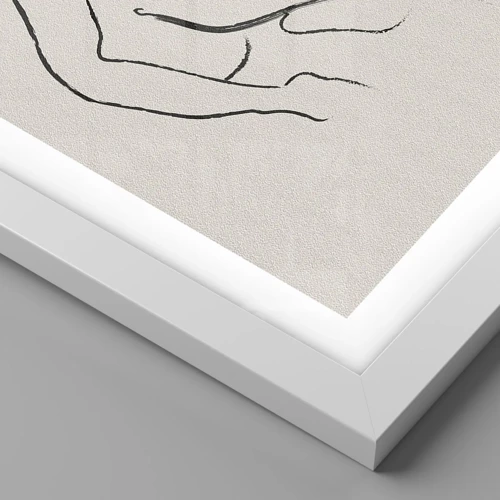 Plagát v bielom ráme - Intímna skica - 50x70 cm