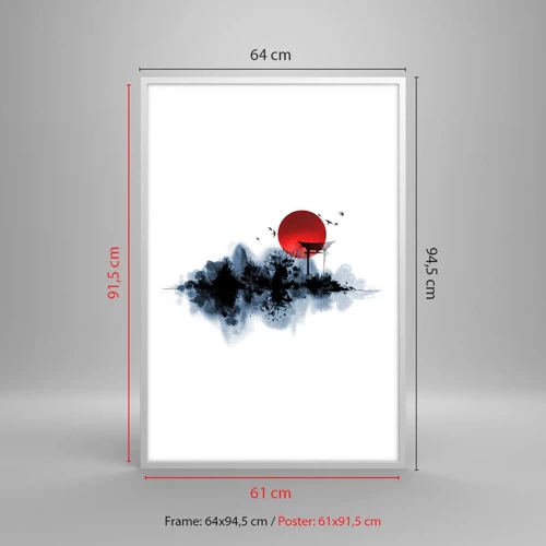 Plagát v bielom ráme - Japonský pohľad - 61x91 cm