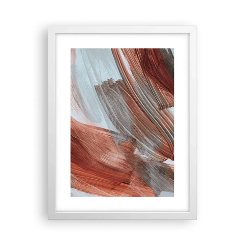 Plagát v bielom ráme - Jesenná veterná abstrakcia - 30x40 cm