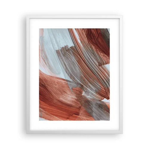 Plagát v bielom ráme - Jesenná veterná abstrakcia - 40x50 cm