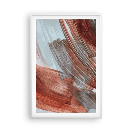 Plagát v bielom ráme - Jesenná veterná abstrakcia - 61x91 cm
