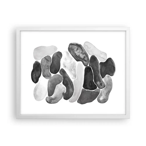 Plagát v bielom ráme - Kamenistá abstrakcia - 50x40 cm