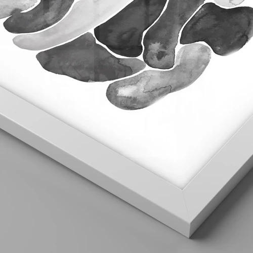 Plagát v bielom ráme - Kamenistá abstrakcia - 50x50 cm
