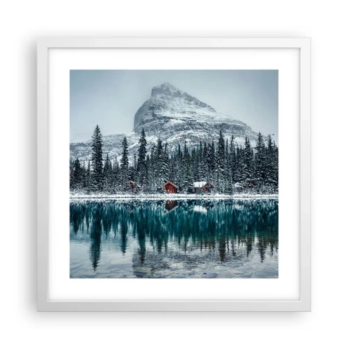 Plagát v bielom ráme - Kanadské útočisko - 40x40 cm