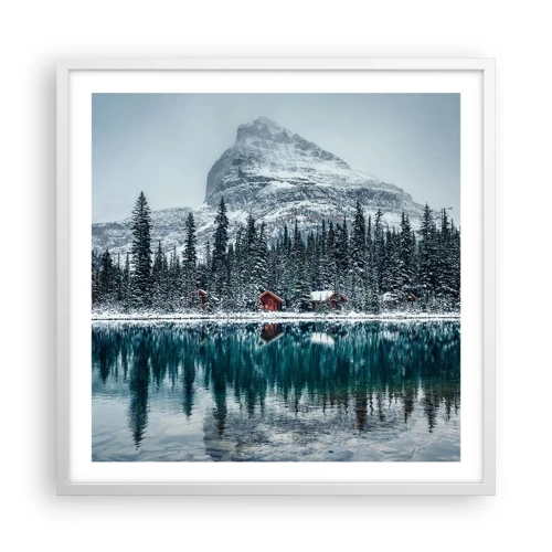 Plagát v bielom ráme - Kanadské útočisko - 60x60 cm