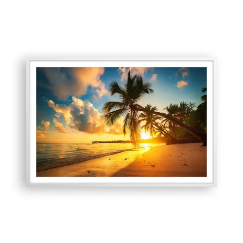 Plagát v bielom ráme - Karibský sen - 91x61 cm