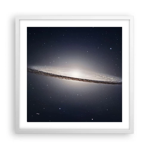 Plagát v bielom ráme - Kedysi dávno v jednej preďalekej galaxii… - 50x50 cm