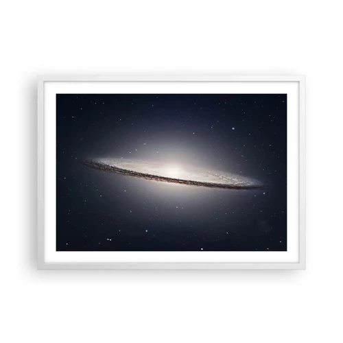 Plagát v bielom ráme - Kedysi dávno v jednej preďalekej galaxii… - 70x50 cm