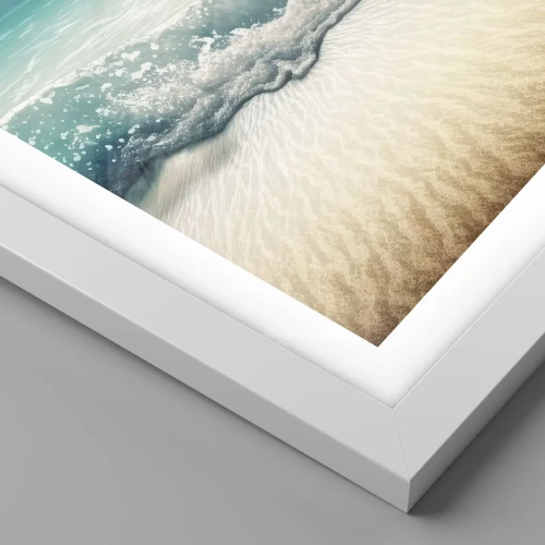 Plagát v bielom ráme - Kľud oceánu - 40x40 cm