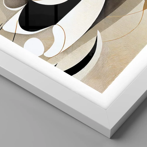 Plagát v bielom ráme - Kompozícia: podstata vecí - 30x30 cm