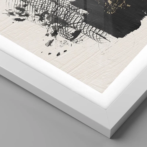 Plagát v bielom ráme - Kompozícia s vášňou - 50x50 cm