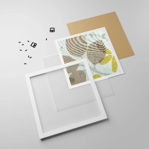 Plagát v bielom ráme - Kompozícia v plnom slnku - 60x60 cm