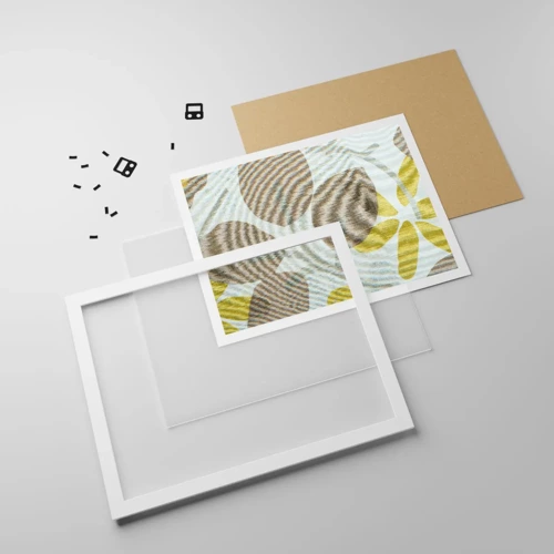 Plagát v bielom ráme - Kompozícia v plnom slnku - 91x61 cm