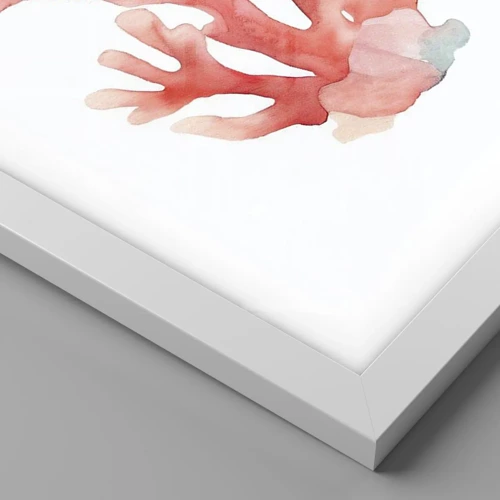 Plagát v bielom ráme - Koralový koral - 40x50 cm
