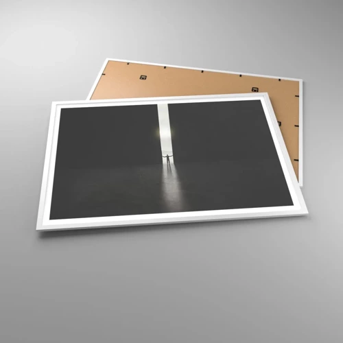 Plagát v bielom ráme - Krok k svetlej budúcnosti - 100x70 cm