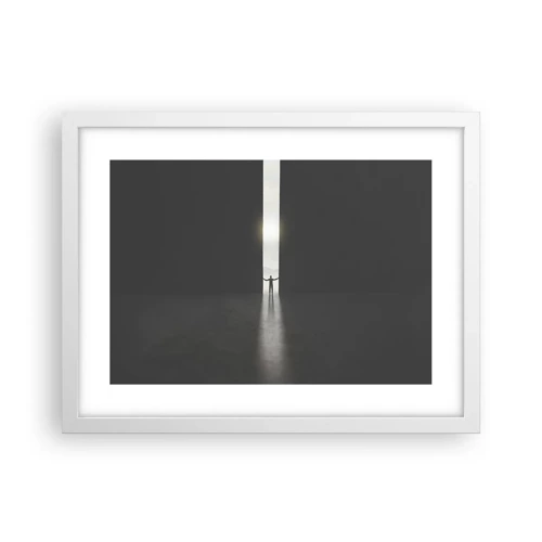 Plagát v bielom ráme - Krok k svetlej budúcnosti - 40x30 cm