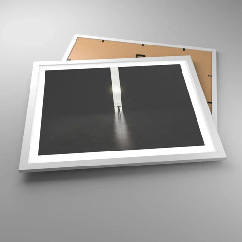 Plagát v bielom ráme - Krok k svetlej budúcnosti - 50x40 cm