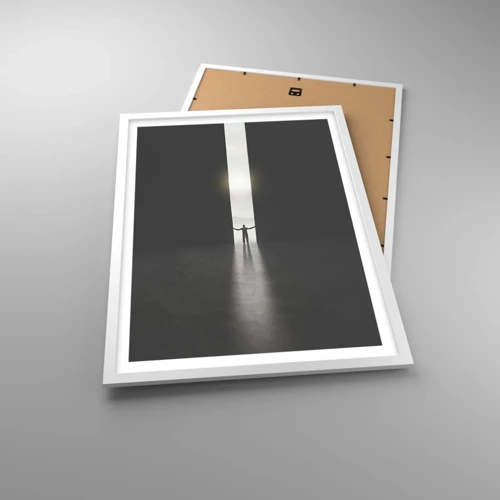 Plagát v bielom ráme - Krok k svetlej budúcnosti - 50x70 cm