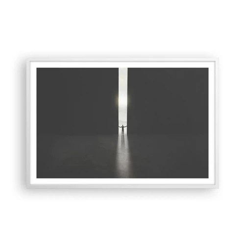 Plagát v bielom ráme - Krok k svetlej budúcnosti - 91x61 cm