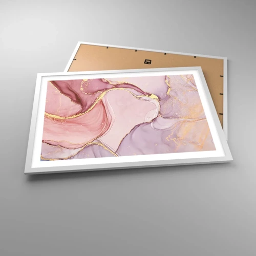 Plagát v bielom ráme - Maznanie farieb - 70x50 cm