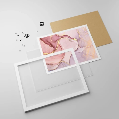 Plagát v bielom ráme - Maznanie farieb - 70x50 cm