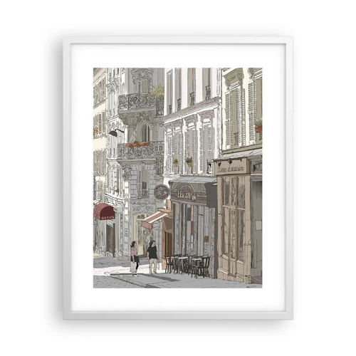 Plagát v bielom ráme - Mestské radosti - 40x50 cm