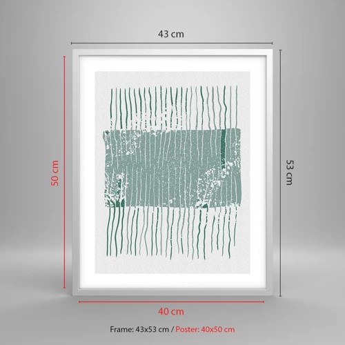 Plagát v bielom ráme - Morská abstrakcia - 40x50 cm
