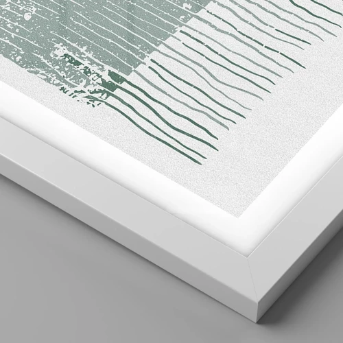 Plagát v bielom ráme - Morská abstrakcia - 40x50 cm