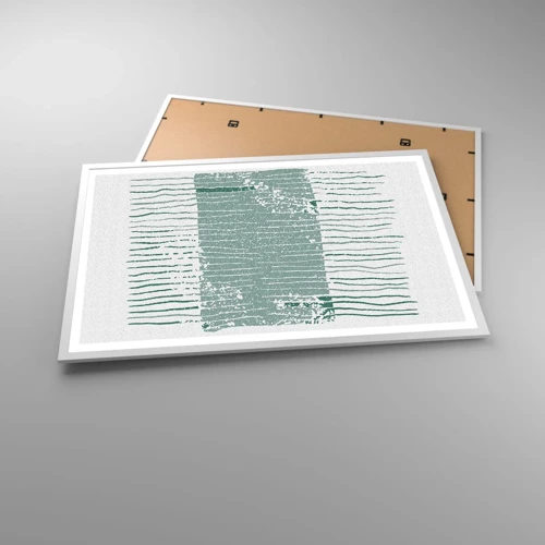 Plagát v bielom ráme - Morská abstrakcia - 91x61 cm