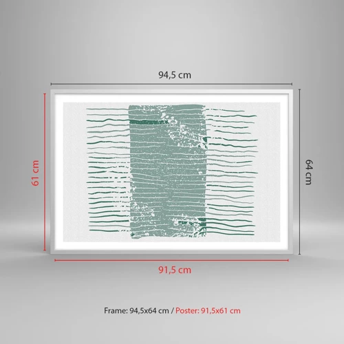 Plagát v bielom ráme - Morská abstrakcia - 91x61 cm