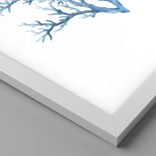 Plagát v bielom ráme - Morský filigrán - 30x30 cm