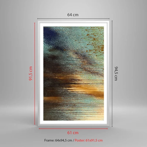 Plagát v bielom ráme - Nenáhodná farebná kompozícia - 61x91 cm