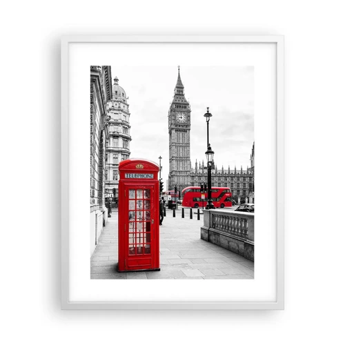 Plagát v bielom ráme - Nepochybne Londýn - 40x50 cm